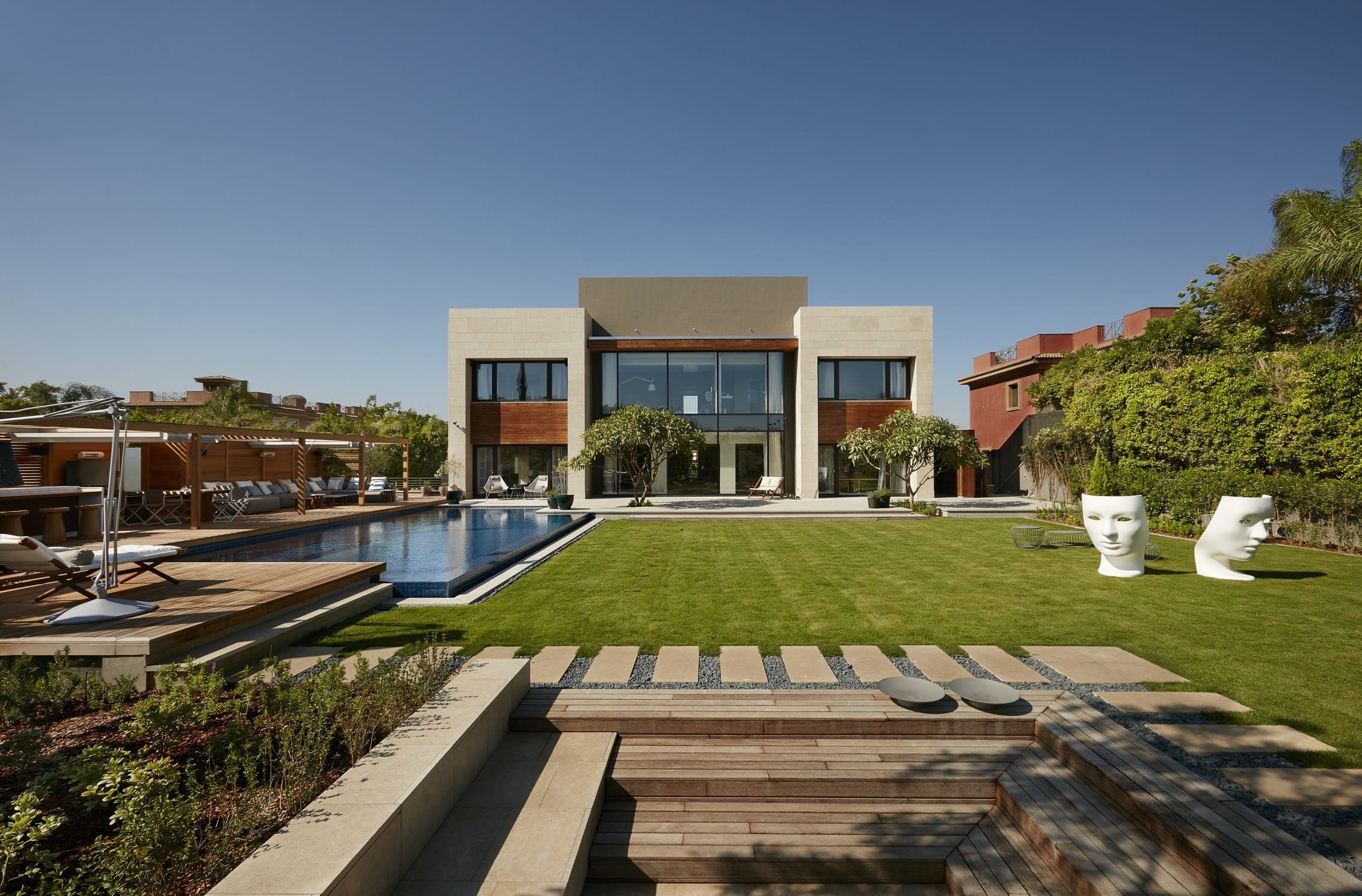 Incredible luxury house from egypt with wood decking softline by Vetedy