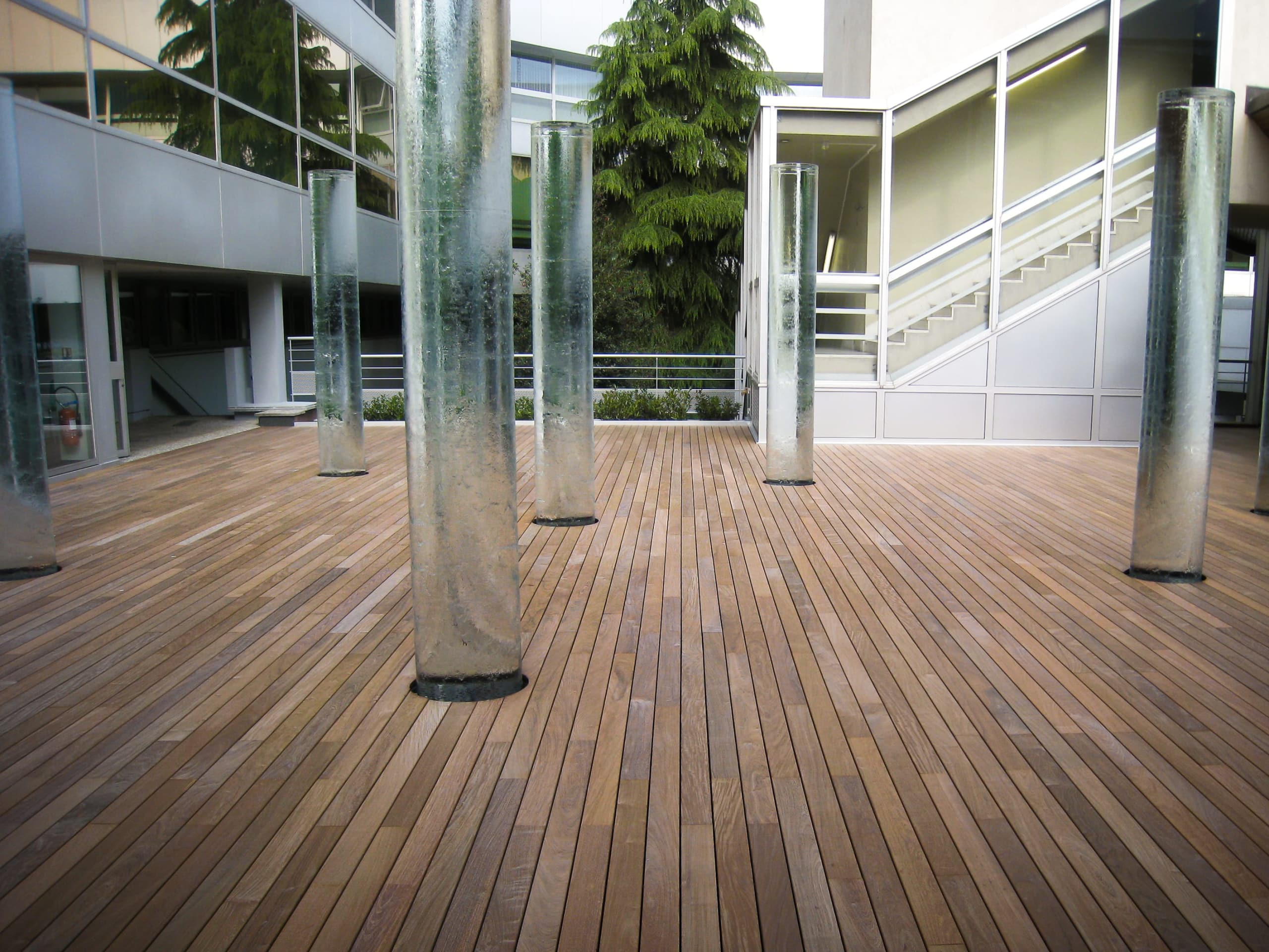 european council strasbourg wood decking by vetedy with softline ipe