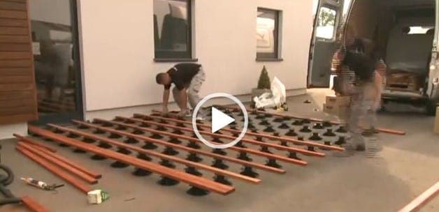 Instruction video of the wood decking system Softline without visible fixations