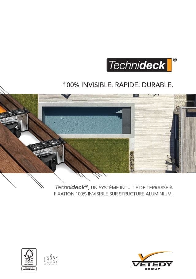 Technideck folder vetedy product softline wood decking invisible fixation no screw
