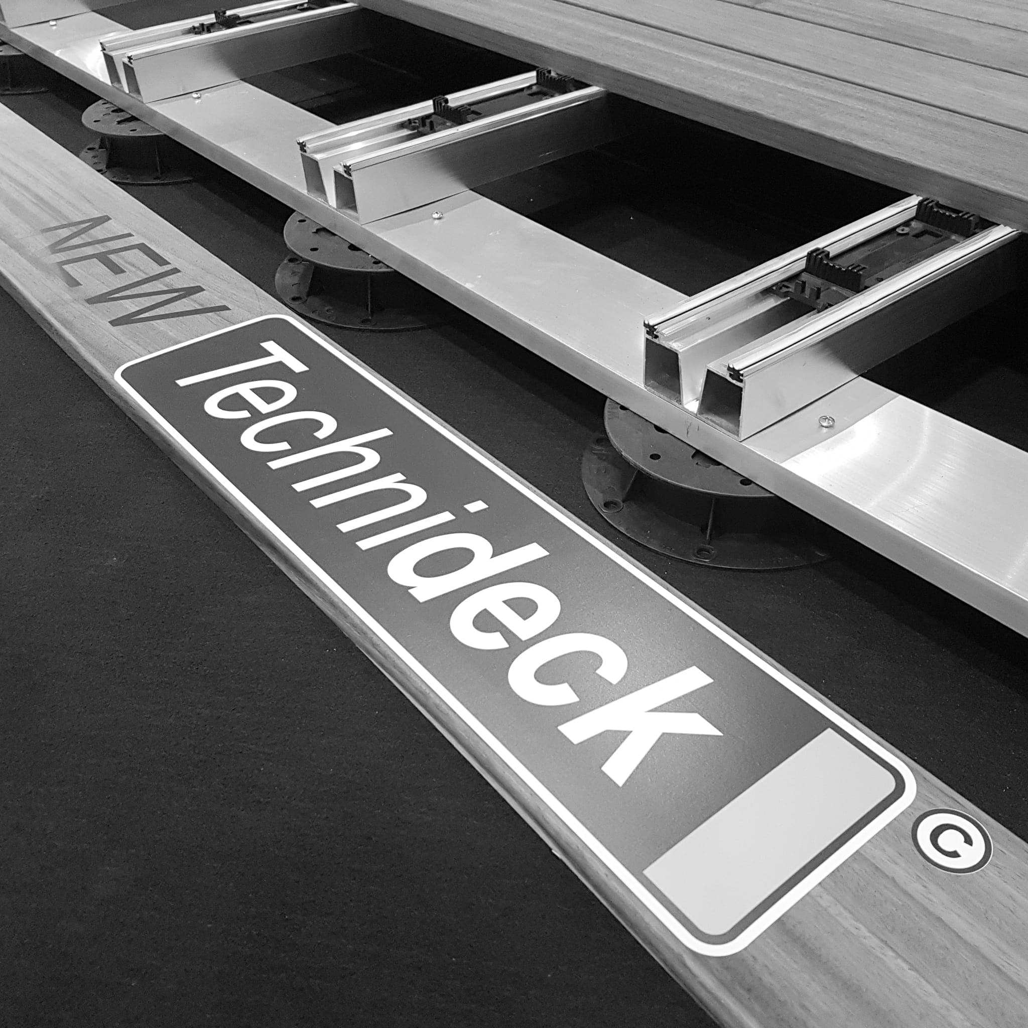 Vetedy launches its new prototype of technideck in 2020 a premium wood decking systems on an aluminium structure